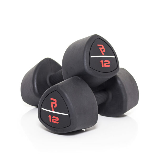 Body Power 10Kg Studio Rubber Dumbbells (x2)