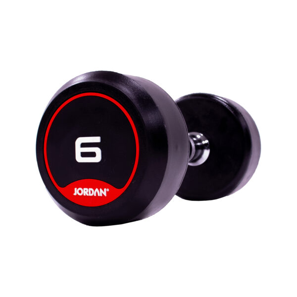 JORDAN 6kg Classic Rubber Dumbbells (x2)