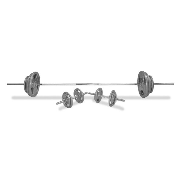 Body Power 100Kg 5FT Tri-Grip Combi Standard Weight Set