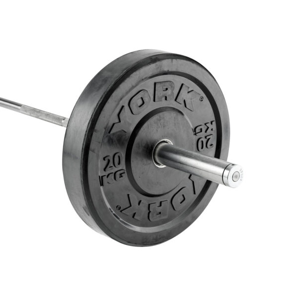 York 15kg Rubber Olympic ISO-Grip Plate (x1)