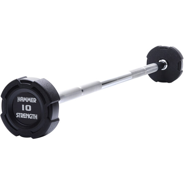 Hammer Strength 10Kg Rubber Straight Barbell