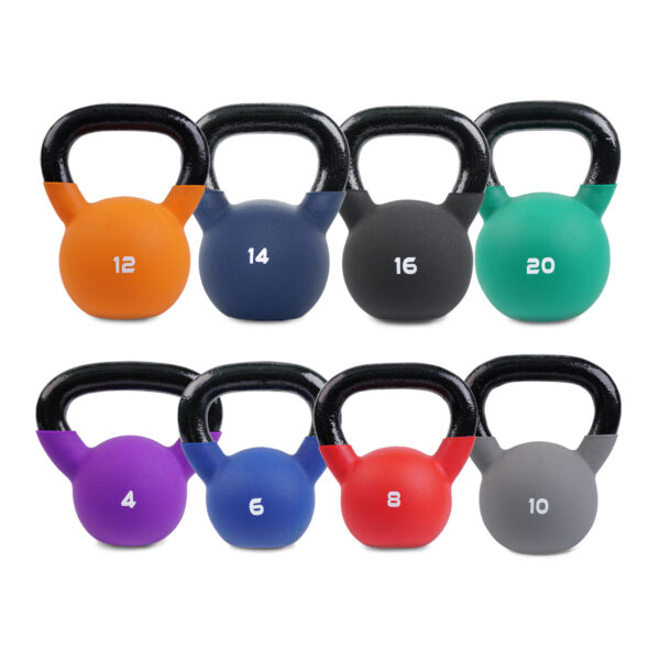 Body Power Neoprene Covered Kettlebell Set (4kg - 20kg)