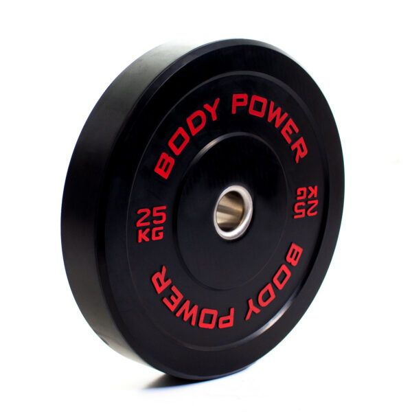Body Power 25Kg Solid Rubber Olympic Weight Plate (x1)
