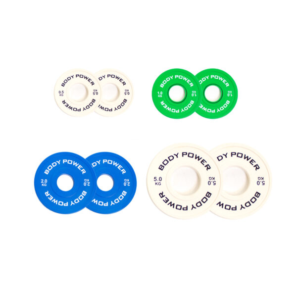 Body Power 25kg Rubber Tri-Grip Olympic Weight Plates (x2)