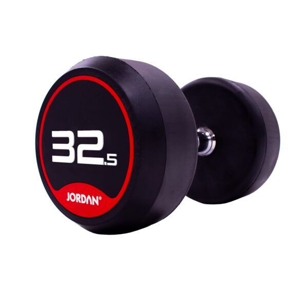 JORDAN 32.5kg Classic Rubber Dumbbells (x2)