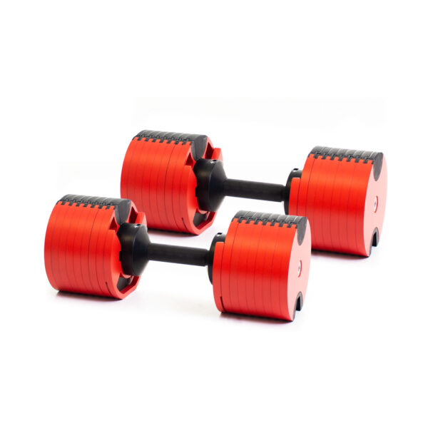 NÜOBELL 2-32Kg Dumbbells (x2) - Red / Black