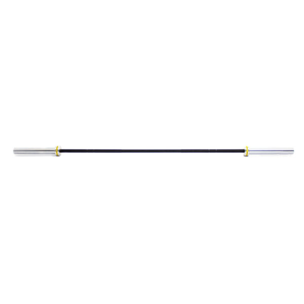 Body Power 6' Olympic Bar - Black Shaft with Chrome Sleeves (28mm Grip)